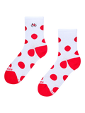Ribbed Mid Calf Socks Polka Dot Cyclist