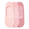 Powder Pink Cotton No Show Socks 3-pack