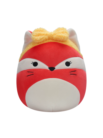 Squishmallows Fifi the Pink Fox with yellow Headband, 20 cm
