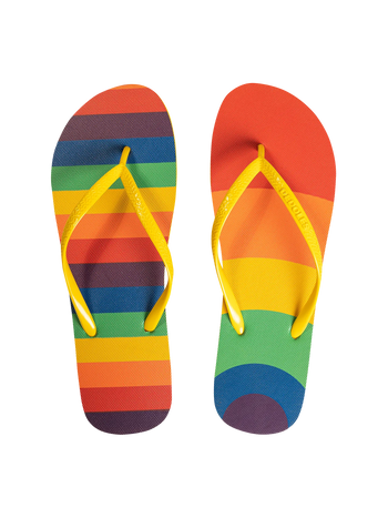 Flip Flops Rainbow Stripes
