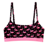 Women's Modal Bralette Flamingos & Hearts