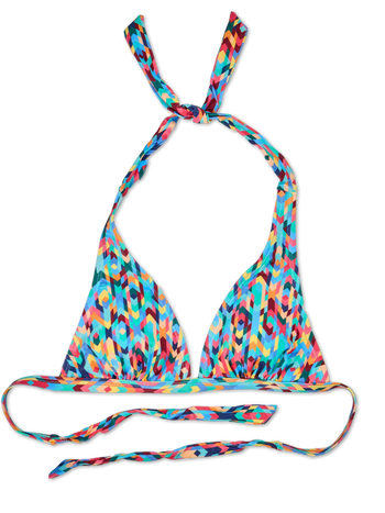 Triangle Bikini Top Colourful Mosaic