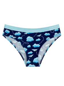 Women's Modal Briefs Paper Planes & Clouds