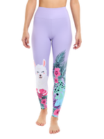 Gym Leggings Llama & Flowers