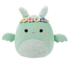 Squishmallows Tove the Mint Green Mothman with Flower Crown and Fuzzy Belly, 20 cm