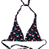 Triangle Bikini Top Flamingos & Leaves