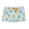Kids' Elastic Swim Shorts Turtle the Surfer