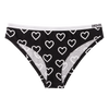 Women's Briefs Black & White Hearts