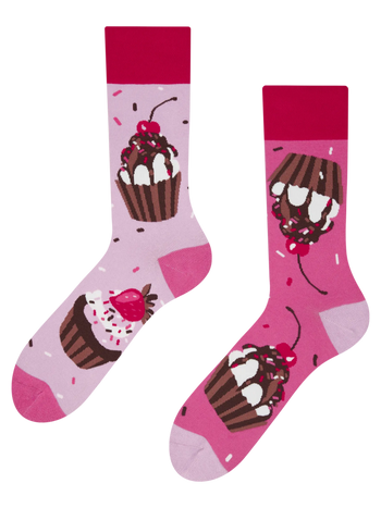 Regular Socks Pink Cupcakes