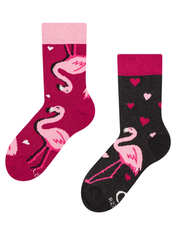 Kids' Socks Flamingos & Hearts