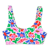 Sporty Bikini Top Crazy Flowers
