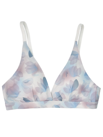 Women's Traceless Triangle Bralette Morning Petals