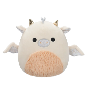 Squishmallows Buck the Cream and Peach Dragon with Fuzzy Belly, 20 cm