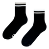 Crew Socks Black & White Stripes
