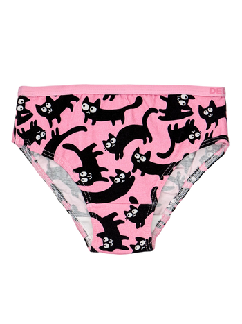 Girls' Briefs Pink Cats