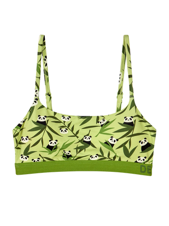 Women's Modal Bralette Pandas & Bamboo
