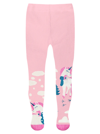 Non-slip Kids' Tights Unicorn with a Scarf