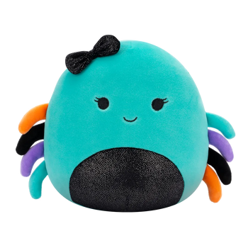 Squishmallows Cheryl - Teal Spider with Sparkle Belly and Bow, 20 cm