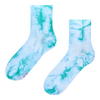 Aquamarine Green Tie-dyed Crew Socks