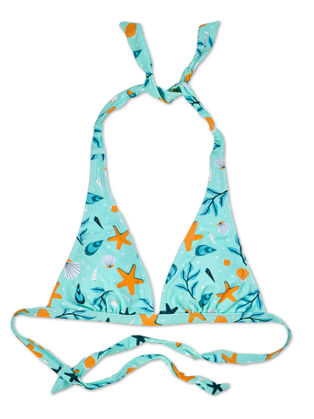 Triangle Bikini Top Seashells