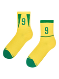 Ribbed Mid Calf Socks Brazilian Football Legend