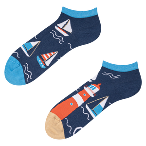 Ankle Socks Lighthouse & Sailboats