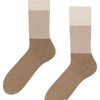 Warm Socks Beige Tri-color