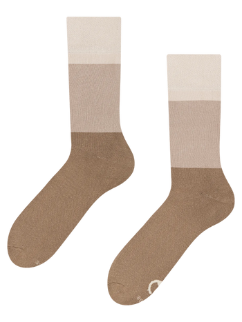 Warm Socks Beige Tri-color