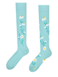 Knee High Socks Turquoise Chamomile