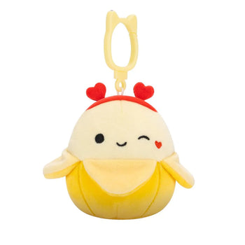 Squishmallows Clip-On Junie the Winking Yellow Banana, 9 cm