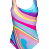 Women's One-Piece Swimsuit Colour Waves