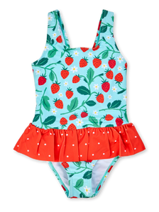 Girls' Swimsuit Little Strawberries