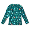 Kids’ UV Protective Swim Shirt Dino Skatepark