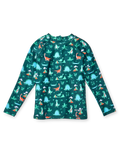 Kids’ UV Protective Swim Shirt Dino Skatepark
