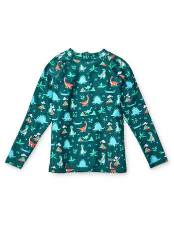 Kids’ UV Protective Swim Shirt Dino Skatepark