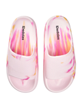 Pink Marble Women's Platform Slides