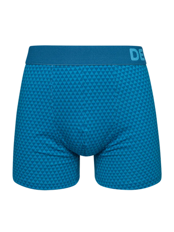 Emerald Blue Men's Patterned Trunks
