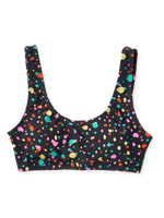 Sporty Bikini Top Colorful Drops