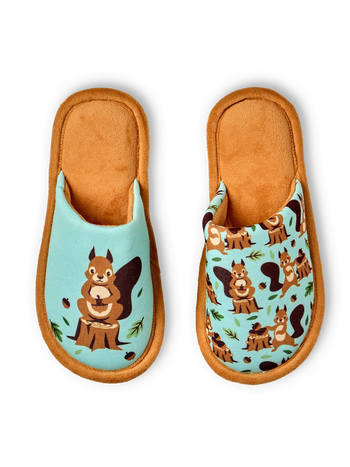 Kids' Slippers Squirrel in the Woods