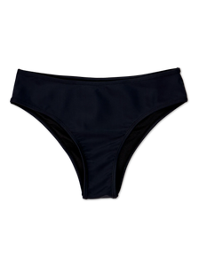 True Black Midwaist Bikini Briefs