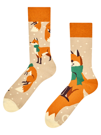 Warm Socks Fox with Scarf
