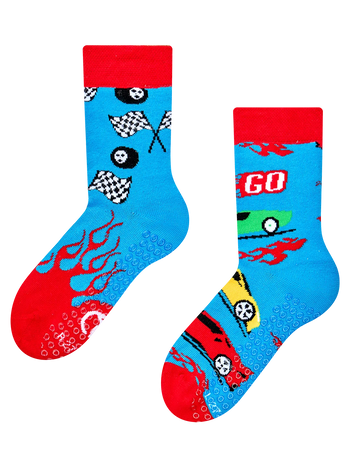 Kids' Non-slip Socks Fast Cars