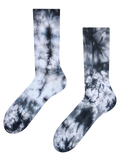 Black Tie-dyed Regular Ribbed Socks