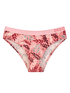 Women's Modal Briefs Pink Leaves