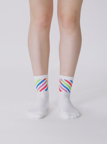 Active Crew Socks Colourful Stripes