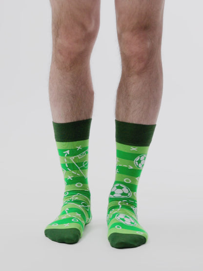 Bamboo Regular Socks Football Pitch
